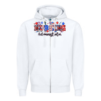 White 4th of july nursing administrator Zipper Hoodie - NancyCooperArtShop