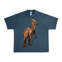Midnight Navy parasaurolophus Urban Heavy Tee - Artiststas