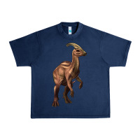 Navy parasaurolophus Urban Heavy Tee - Artiststas