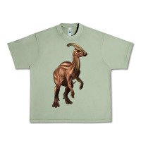 Oil Green parasaurolophus Urban Heavy Tee - Artiststas