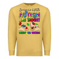 Antique Gold someone with autism has taught me love needs no wo Premium Sweatshirt - Artiststas
