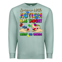 Seafoam someone with autism has taught me love needs no wo Premium Sweatshirt - Artiststas