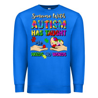 True Royal someone with autism has taught me love needs no wo Premium Sweatshirt - Artiststas
