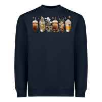 Navy skeleton coffee cups Heavyweight Sweatshirt - Jasminsmagicworld