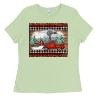Matcha christmas farm and truck Ladies Tee - RanaPortraitStore