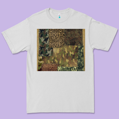 Camouflage Leopard Patches Premium Tee Designed By Barkaloodesign