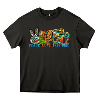 Asphalt peace love free bird Heavy Core Tee - Zillion Design Studio