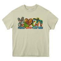 Mossy peace love free bird Heavy Core Tee - Zillion Design Studio