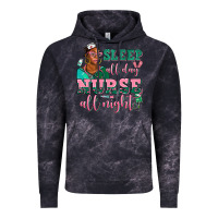 Cloud Black afro  nurse sleep all day nurse all night Vintage Hoodie - AdoDesignShop