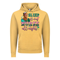 Vintage Mustard afro  nurse sleep all day nurse all night Vintage Hoodie - AdoDesignShop