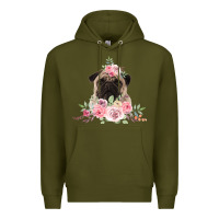 Army Green Pug Premium Hoodie - Bettercallsaul