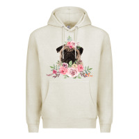 Oatmeal Heather Pug Premium Hoodie - Bettercallsaul