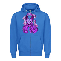 True Royal Domestic Violence Warrior purple ribbon Zipper Hoodie - NancyCooperArtShop