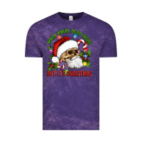 Cloud Purple When You're Dead Inside But It's Christmas Hippie Skeleton Santa Vintage Tee - Artiststas