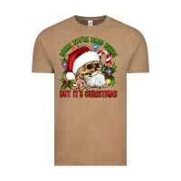 Vintage Coffee When You're Dead Inside But It's Christmas Hippie Skeleton Santa Vintage Tee - Artiststas