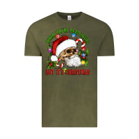 When You're Dead Inside But It's Christmas Hippie Skeleton Santa Vintage Tee | Teevron