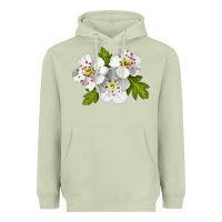 Matcha Hawthorn Flower Heavyweight Hoodie - LillyAllenDesigns