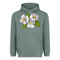 Sage Hawthorn Flower Heavyweight Hoodie - LillyAllenDesigns