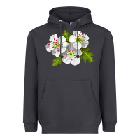 Smoke Hawthorn Flower Heavyweight Hoodie - LillyAllenDesigns