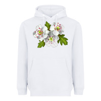 White Hawthorn Flower Heavyweight Hoodie - LillyAllenDesigns