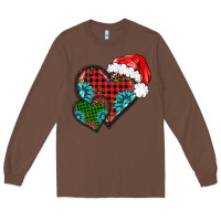 Chestnut Christmas heart gemstones leopard Long Sleeve Tee - BarkalooDesign