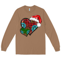 Toasted Coconut Christmas heart gemstones leopard Long Sleeve Tee - BarkalooDesign