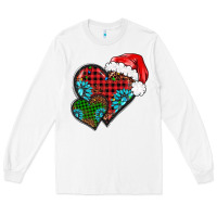 White Christmas heart gemstones leopard Long Sleeve Tee - BarkalooDesign