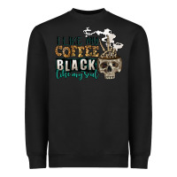 Black i like my coffee black like my soul Heavyweight Sweatshirt - Jasminsmagicworld