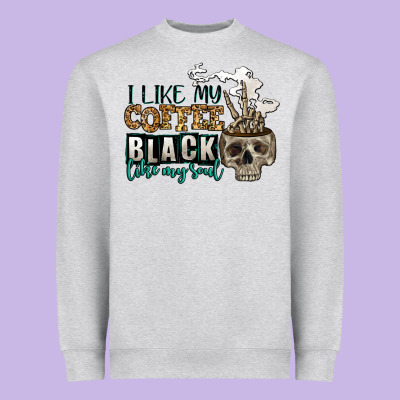 I Like My Coffee Black Like My Soul Heavyweight Sweatshirt Designed By Jasminsmagicworld