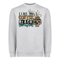 Heather Grey i like my coffee black like my soul Heavyweight Sweatshirt - Jasminsmagicworld