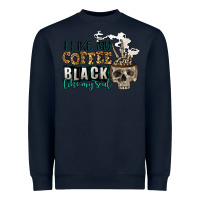 Navy i like my coffee black like my soul Heavyweight Sweatshirt - Jasminsmagicworld
