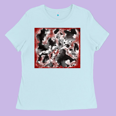 Ladies Tee cowhide glitter tooled leather