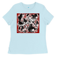 Baby Blue cowhide glitter tooled leather Ladies Tee - RanaPortraitStore