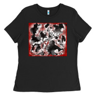 Black cowhide glitter tooled leather Ladies Tee - RanaPortraitStore