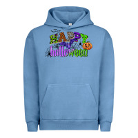 Pigment Pebble Blue happy halloween Urban Hoodie - CowGirlArtShop