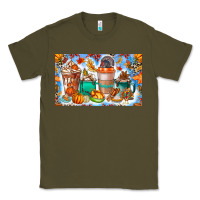 Army Green Thanksgiving Coffee Drink Kids Cup Classic Tee - CowhideDigitalArt
