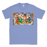 Colony Blue Thanksgiving Coffee Drink Kids Cup Classic Tee - CowhideDigitalArt