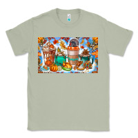 Matcha Thanksgiving Coffee Drink Kids Cup Classic Tee - CowhideDigitalArt