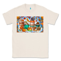 Natural Thanksgiving Coffee Drink Kids Cup Classic Tee - CowhideDigitalArt