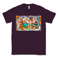 Plum Thanksgiving Coffee Drink Kids Cup Classic Tee - CowhideDigitalArt