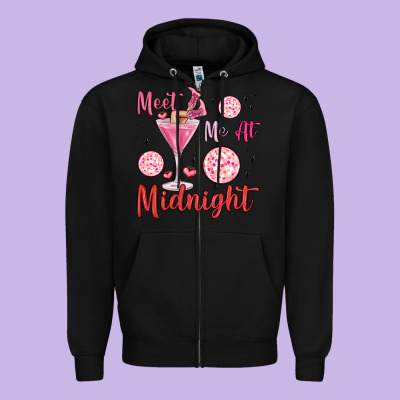 Meet Me At Midnight Zipper Hoodie Designed By Maliassmallbusiness