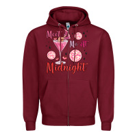 Burgundy meet me at midnight Zipper Hoodie - MaliasSmallBusiness