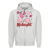Dove Grey meet me at midnight Zipper Hoodie - MaliasSmallBusiness