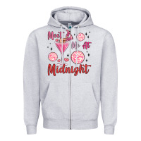 Heather Grey meet me at midnight Zipper Hoodie - MaliasSmallBusiness