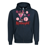 Navy meet me at midnight Zipper Hoodie - MaliasSmallBusiness