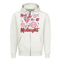 Oatmeal Heather meet me at midnight Zipper Hoodie - MaliasSmallBusiness