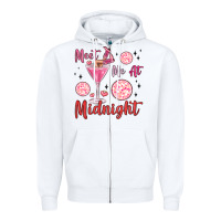 White meet me at midnight Zipper Hoodie - MaliasSmallBusiness