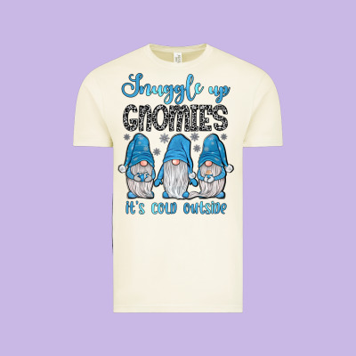 Snuggle Up Gnomies It's Cold Outside Vintage Tee Designed By Jahusdesignshop