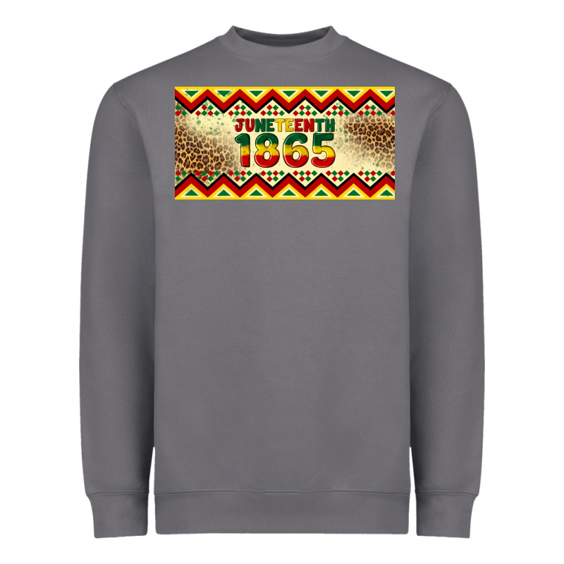 Juneteenth 1865 Leopard Licence Plate Template Heavyweight Sweatshirt by Artiststas | Teevron