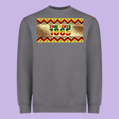 Juneteenth 1865 Leopard Licence Plate Template Heavyweight Sweatshirt Designed By Artiststas